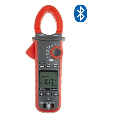 RS PRO 158B Clamp Meter Bluetooth, 1000A dc, Max Current 1000A ac CAT III 1000V With RS Calibration