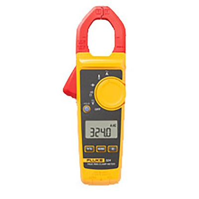 Fluke 324 Clamp Meter, Max Current 400A ac CAT III 600V With UKAS Calibration
