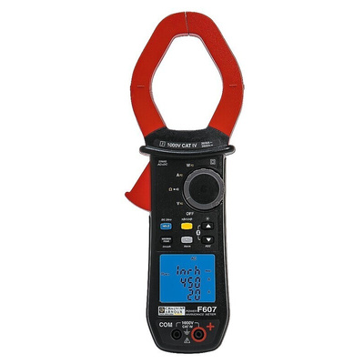 Chauvin Arnoux F607 Clamp Meter Bluetooth, 3000A dc, Max Current 2000A ac CAT III 1000V With RS Calibration
