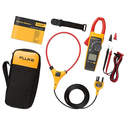 Fluke 376 FC Clamp Meter Bluetooth, 999.9A dc, Max Current 2.5 (Probe) kA ac CAT III 1000V With RS Calibration
