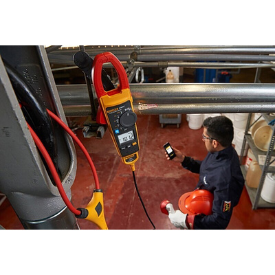 Fluke 376 FC Clamp Meter Bluetooth, 999.9A dc, Max Current 2.5 (Probe) kA ac CAT III 1000V With RS Calibration