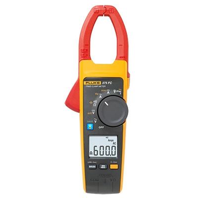 Fluke 375 FC Clamp Meter Bluetooth, 600A dc, Max Current 600A ac CAT III 1000V With RS Calibration