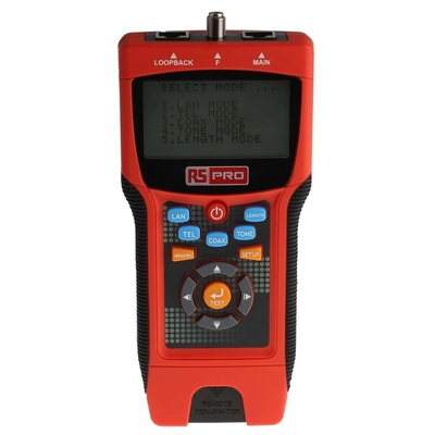 RS PRO Cable Tester Cat 5e, Cat 6, Cat 6a, Coaxial, LAN, STP, UTP