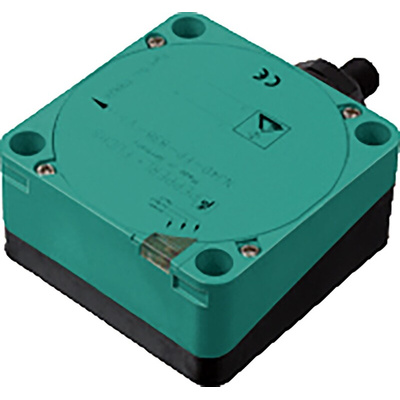 Pepperl + Fuchs Inductive Block-Style Proximity Sensor, 40 mm Detection, PNP Output, 10 → 60 V, IP68