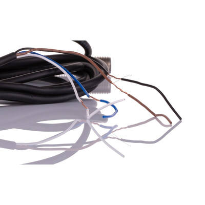 Telemecanique Sensors XS Series Inductive Barrel-Style Proximity Sensor, M8 x 1, 1.5 mm Detection, PNP Output, 10