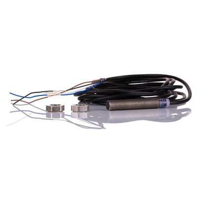 Telemecanique Sensors XS Series Inductive Barrel-Style Proximity Sensor, M8 x 1, 1.5 mm Detection, PNP Output, 10