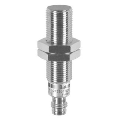 Baumer Inductive Barrel-Style Proximity Sensor, M8 x 1, 4 mm Detection, PNP Output, 30 V, IP67