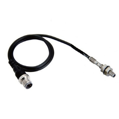 Omron Barrel-Style Inductive Proximity Sensor, M4 x 0.5, 0.8 mm Detection, PNP Output, 10 → 30 V, IP67
