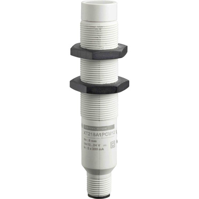 Telemecanique Sensors Capacitive Barrel-Style Proximity Sensor, M18 x 1, 8 mm Detection, PNP Output, 24 V, IP67