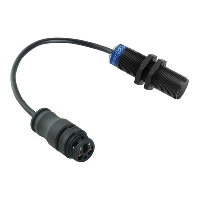 Telemecanique Sensors Inductive Barrel-Style Proximity Sensor, M18 x 1, 8 mm Detection, PNP Output, 12 → 48 V,