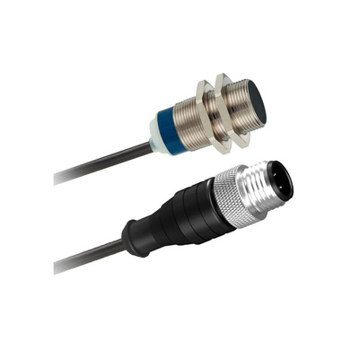 Telemecanique Sensors Inductive Barrel-Style Proximity Sensor, M18 x 1, 5 mm Detection, Discrete Output, 12 → 48