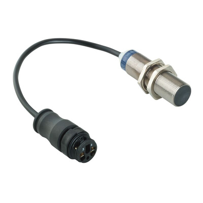 Telemecanique Sensors Inductive Barrel-Style Proximity Sensor, M18 x 1, 8 mm Detection, Discrete Output, 24 →