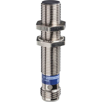 Telemecanique Sensors Inductive Barrel-Style Proximity Sensor, M12 x 1, 4 mm Detection, PNP Output, 24 V dc, IP65