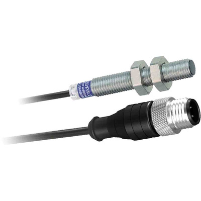 Telemecanique Sensors Inductive Barrel-Style Proximity Sensor, M8 x 1, 1.5 mm Detection, PNP Output, 58 V dc, IP67