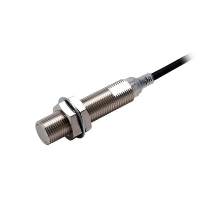 Omron Inductive Barrel-Style Inductive Proximity Sensor, M12 x 1, 4 mm Detection, PNP Output, IP67, IP67G, IP69K