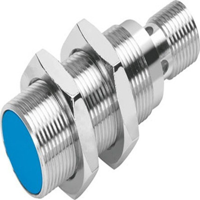 Festo SIEN Series Inductive Barrel-Style Proximity Sensor, M18 x 1, 5 mm Detection, NPN Output, 10 → 30 V dc,