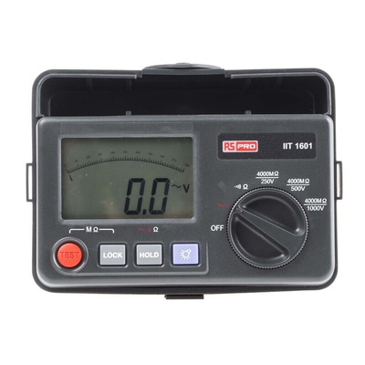 RS PRO IIT1601 Insulation Tester, 250V Min, 1000V Max, 4000MΩ Max - RS Calibration