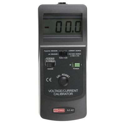 RS PRO CC421-G Current & Voltage Calibrator, Max Voltage +199.9mV dc, Max Current 24mA