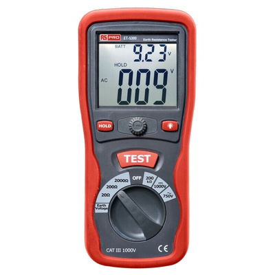 RS PRO ET5300 Earth Tester, 2kΩ