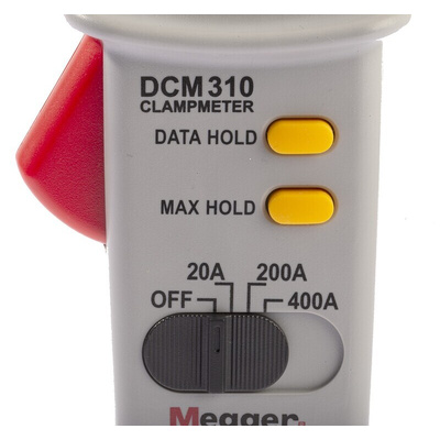 Megger DCM310 Clamp Meter, Max Current 400A ac CAT III 600V