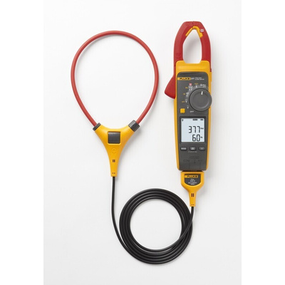 Fluke 377 FC Clamp Meter, 999.9A dc, Max Current 2500A ac CAT III 1000V With UKAS Calibration