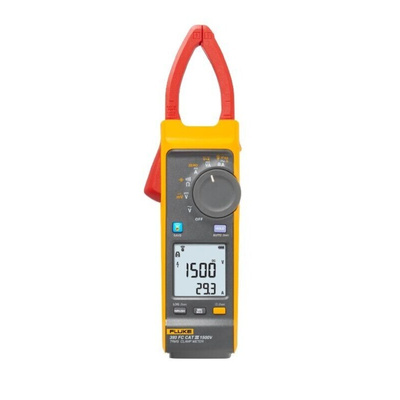 Fluke 393FC/E Clamp Meter Wi-Fi, 1000A dc, Max Current 2500A ac CAT III 1500V