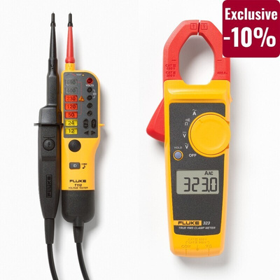 Fluke 323 Clamp Meter, Max Current 400A ac CAT III 600 V, CAT IV 300 V