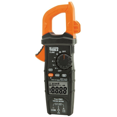 Klein Tools CL600 Clamp Meters, Max Current 600A ac CAT III 1000V