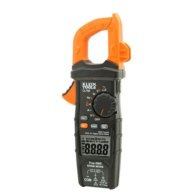 Klein Tools CL700 Clamp Meters, Max Current 600A ac CAT III 1000V