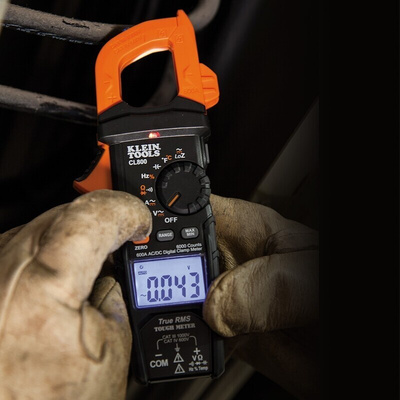 Klein Tools CL800 Clamp Meters, 600A dc, Max Current 600A ac CAT III 1000V