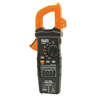 Klein Tools CL800 Clamp Meters, 600A dc, Max Current 600A ac CAT III 1000V