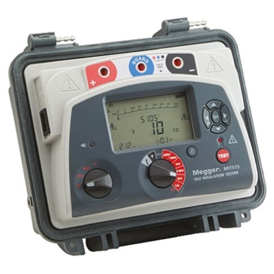 Megger MIT515 Insulation Tester, 250V Min, 5000V Max, 10TΩ Max, CAT IV