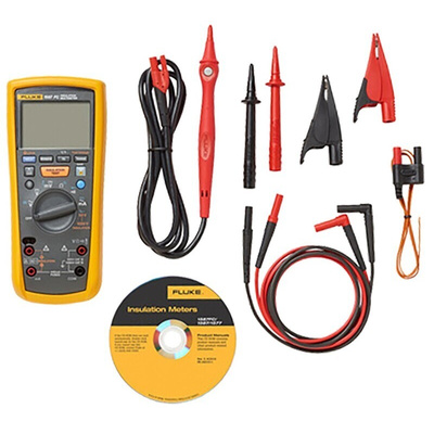 Fluke 1587 FC Insulation Tester, 50V Min, 1000V Max, 2GΩ Max, CAT III 1000V - UKAS Calibration