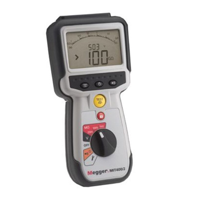 Megger MIT410 2 Insulation Tester, 10V Min, 1000V Max, 200GΩ Max, CAT IV