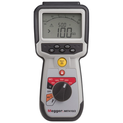 Megger MIT410 2 Insulation Tester, 10V Min, 1000V Max, 200GΩ Max, CAT IV - UKAS Calibration