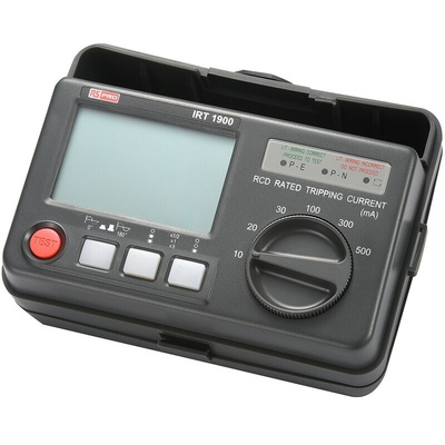 RS PRO Digital RCD Tester, RCD Test Type AC, RCD Test Current 10mA UKAS Calibration