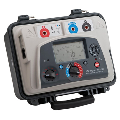 Megger MIT1525 Insulation Tester, 1000V Min, 15000V Max, 30TΩ Max, CAT IV
