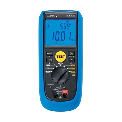 Chauvin Arnoux MX 409 Insulation & Continuity Tester, 250V Min, 1000V Max, CAT IV 600 V