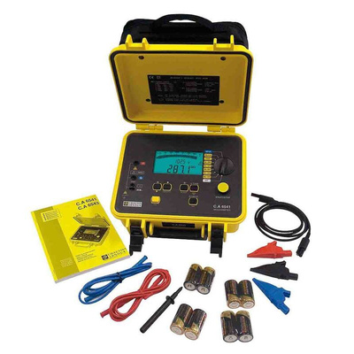 Chauvin Arnoux CA 6541 Insulation & Continuity Tester, 50V Min, 1000V Max, 4TΩ Max, CAT III 600V