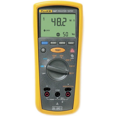 Fluke 1507 Insulation Tester, 50V Min, 1000V Max, 10GΩ Max, CAT III 600V
