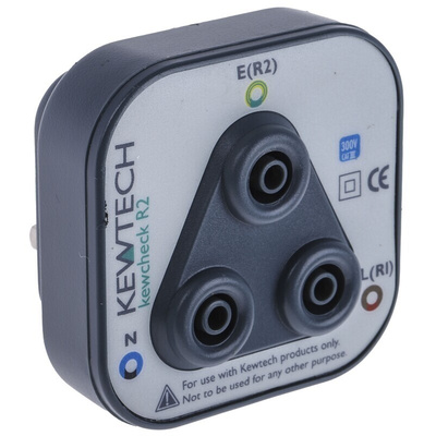 Kewtech Corporation R2CHECK R2 Socket Adapter, For Use With Continuity Tester, Insulation Tester, Multi-Function Tester