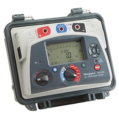 Megger MIT525 Insulation Tester, 250V Min, 5000V Max, 10TΩ Max, CAT IV