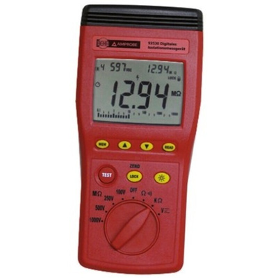 Beha-Amprobe 93530 Insulation Tester, 100V Min, 1000V Max, 999kΩ Max, CAT III 600V - UKAS Calibration