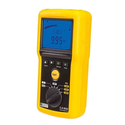 Chauvin Arnoux CA 6522 Insulation & Continuity Tester, 250V Min, 1000V Max, 40GΩ Max, CAT IV