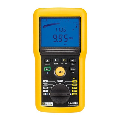Chauvin Arnoux CA 6526 Insulation & Continuity Tester, 50V Min, 1000V Max, 200GΩ Max, CAT IV