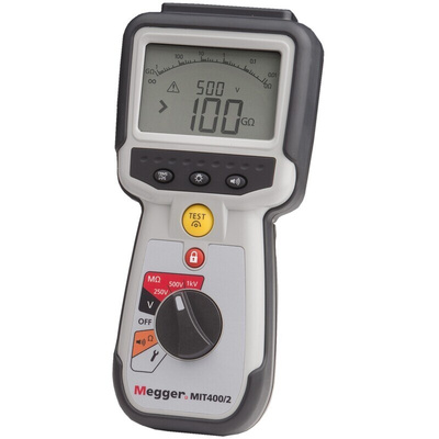 Megger MIT400 2 Insulation Tester, 10V Min, 1000V Max, 200GΩ Max, CAT IV