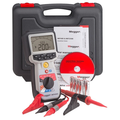Megger MIT420 2 Insulation Tester, 10V Min, 1000V Max, 200GΩ Max, CAT IV