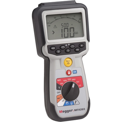 Megger MIT420 2 Insulation Tester, 10V Min, 1000V Max, 200GΩ Max, CAT IV