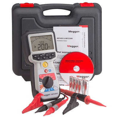 Megger MIT430 2 Insulation Tester, 10V Min, 1000V Max, 200GΩ Max, CAT IV