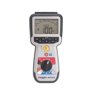 Megger MIT430 2 Insulation Tester, 10V Min, 1000V Max, 200GΩ Max, CAT IV